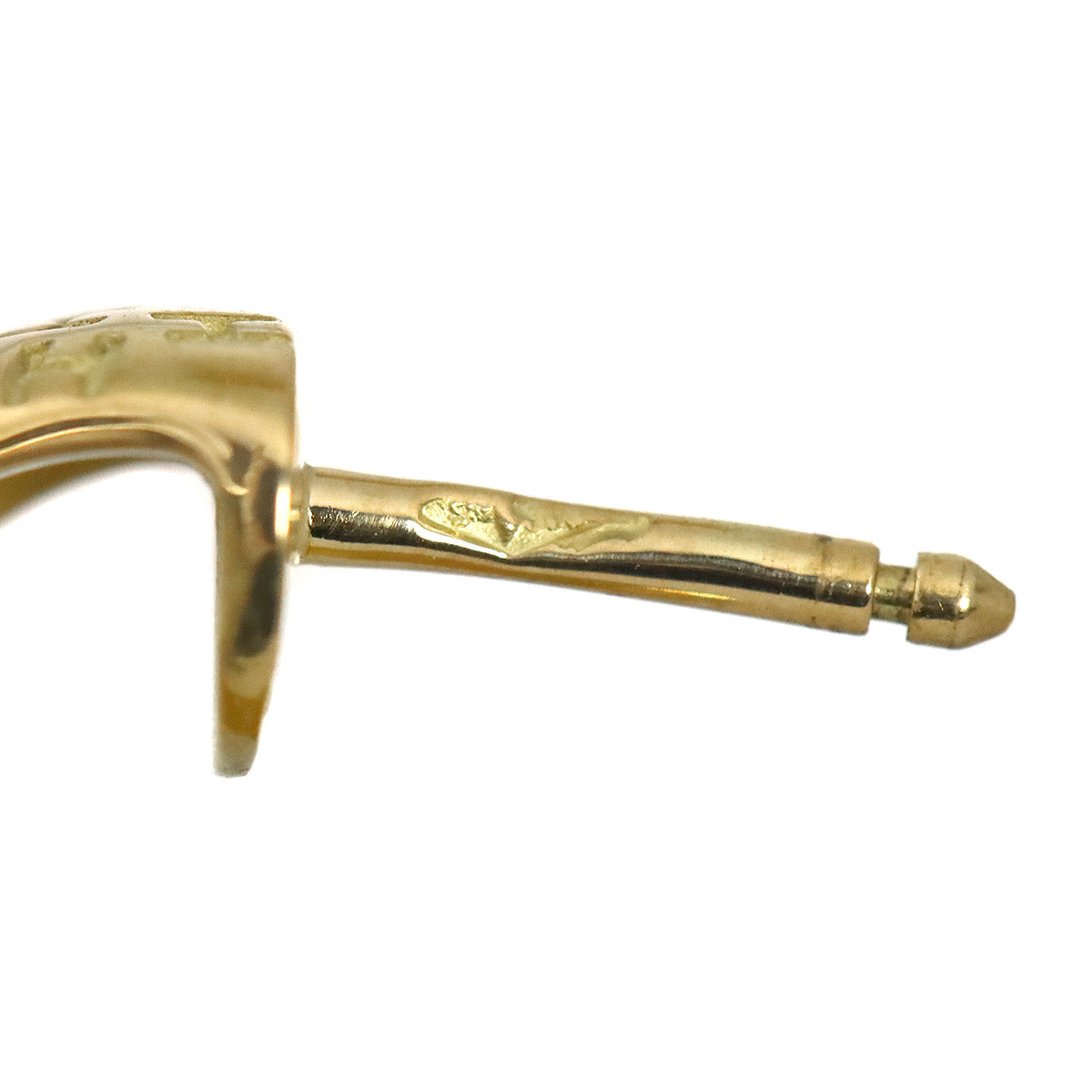 H Logo Earrings Pierced 18K Yellow Gold 750