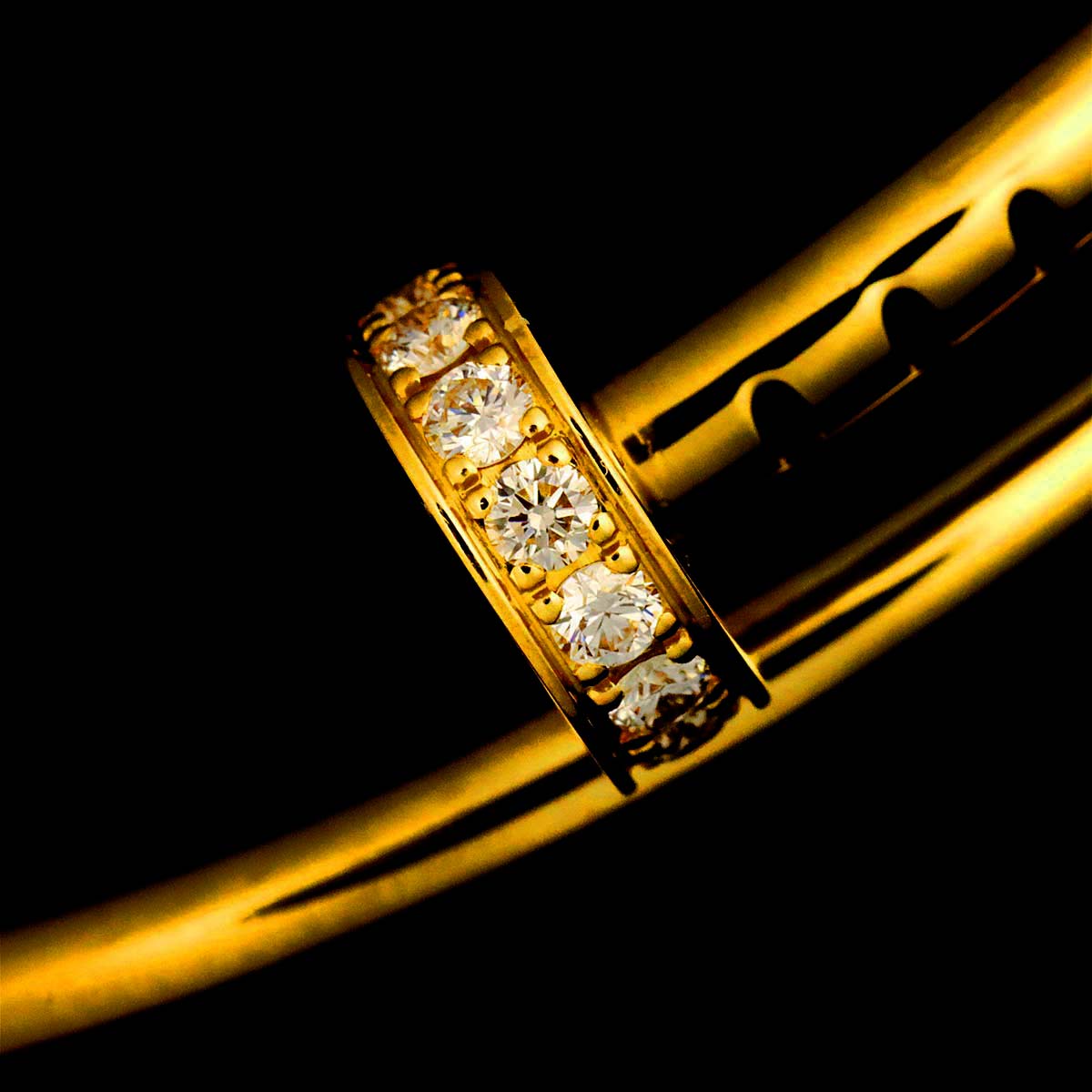 Juste Un Clou Diamond Bracelet SM 18K YG 750 size17
