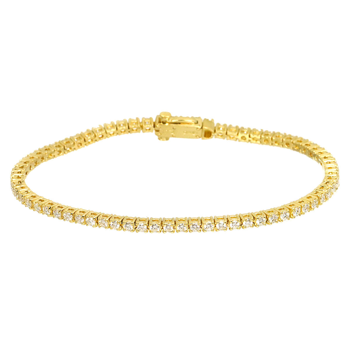 Diamond 2.22ct Bracelet 18K Yellow Gold 750