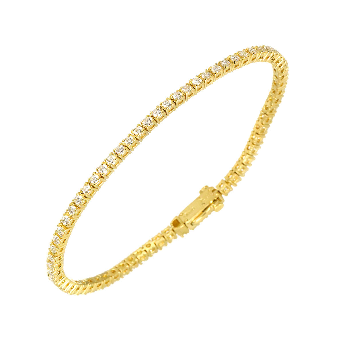 Diamond 2.22ct Bracelet 18K Yellow Gold 750