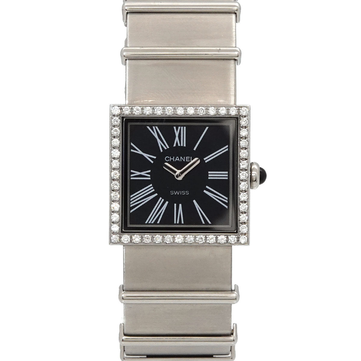 Mademoiselle H0875 Diamond Quartz Black Dial Ladies Watch