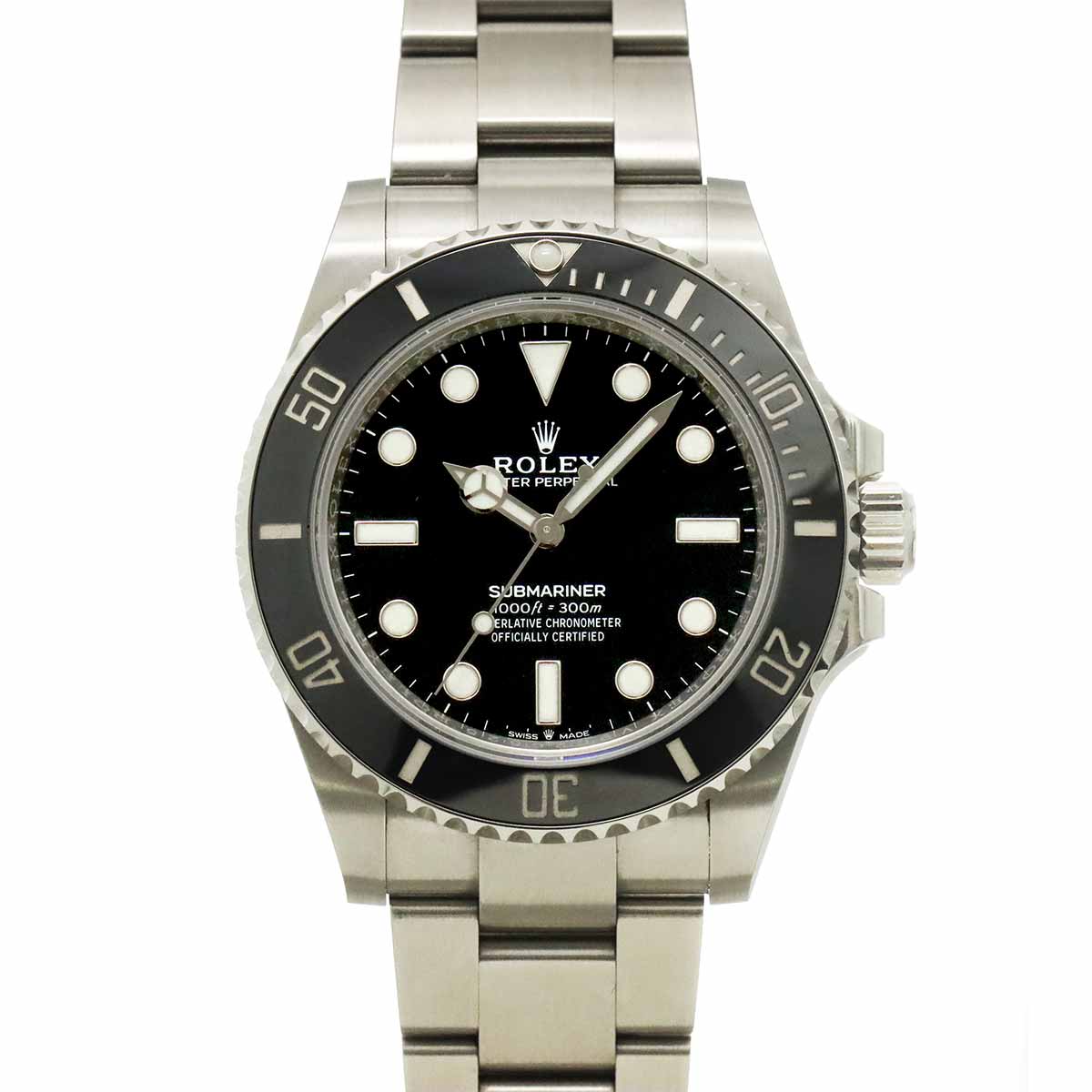 Submariner No Date 124060 Serial Random Black Dial Mens Watch