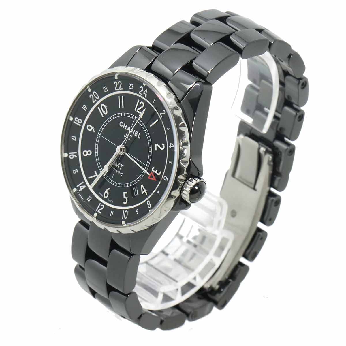 J12 GMT H3102 38mm Automatic Black Ceramic Mens Watch