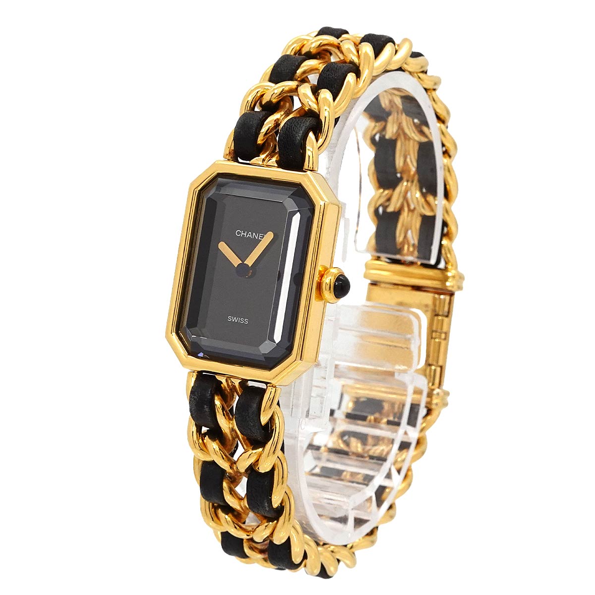 Premiere Size XL H0001 Vintage Quartz Black Dial Ladies Watch