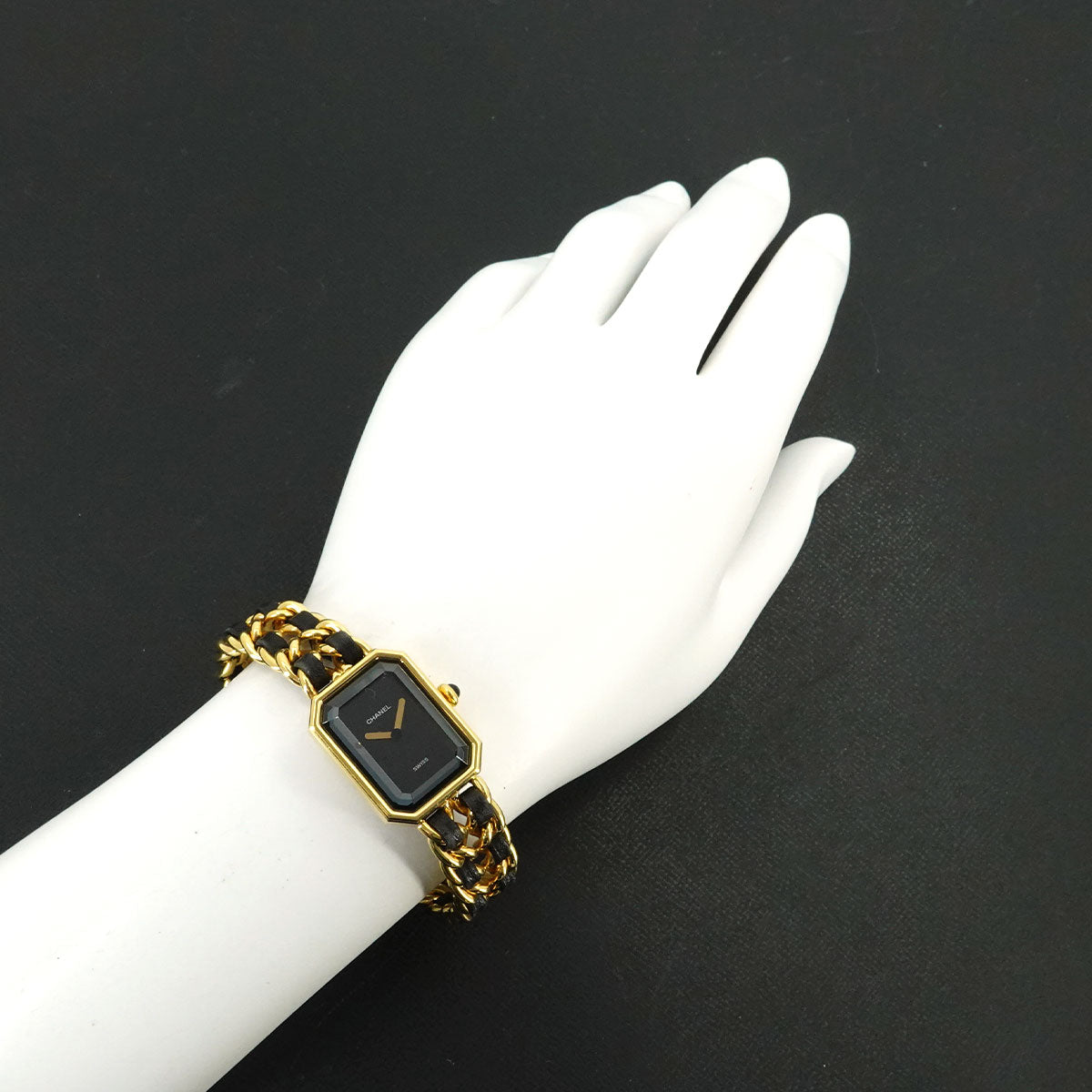 Premiere Size XL H0001 Vintage Quartz Black Dial Ladies Watch
