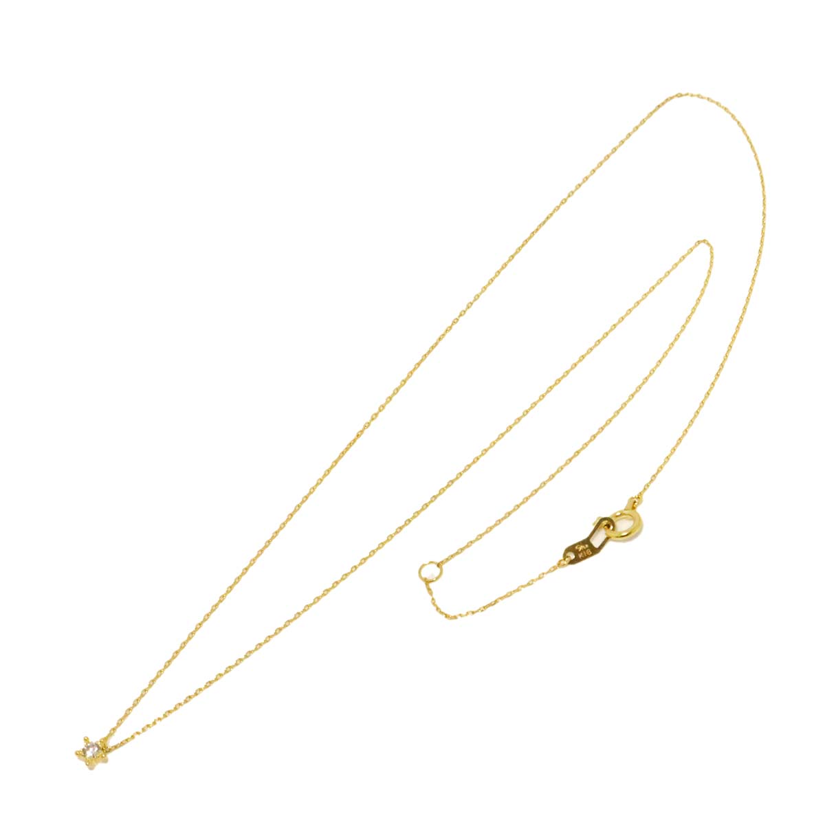 Diamond 0.04ct Necklace 18K YG 750
