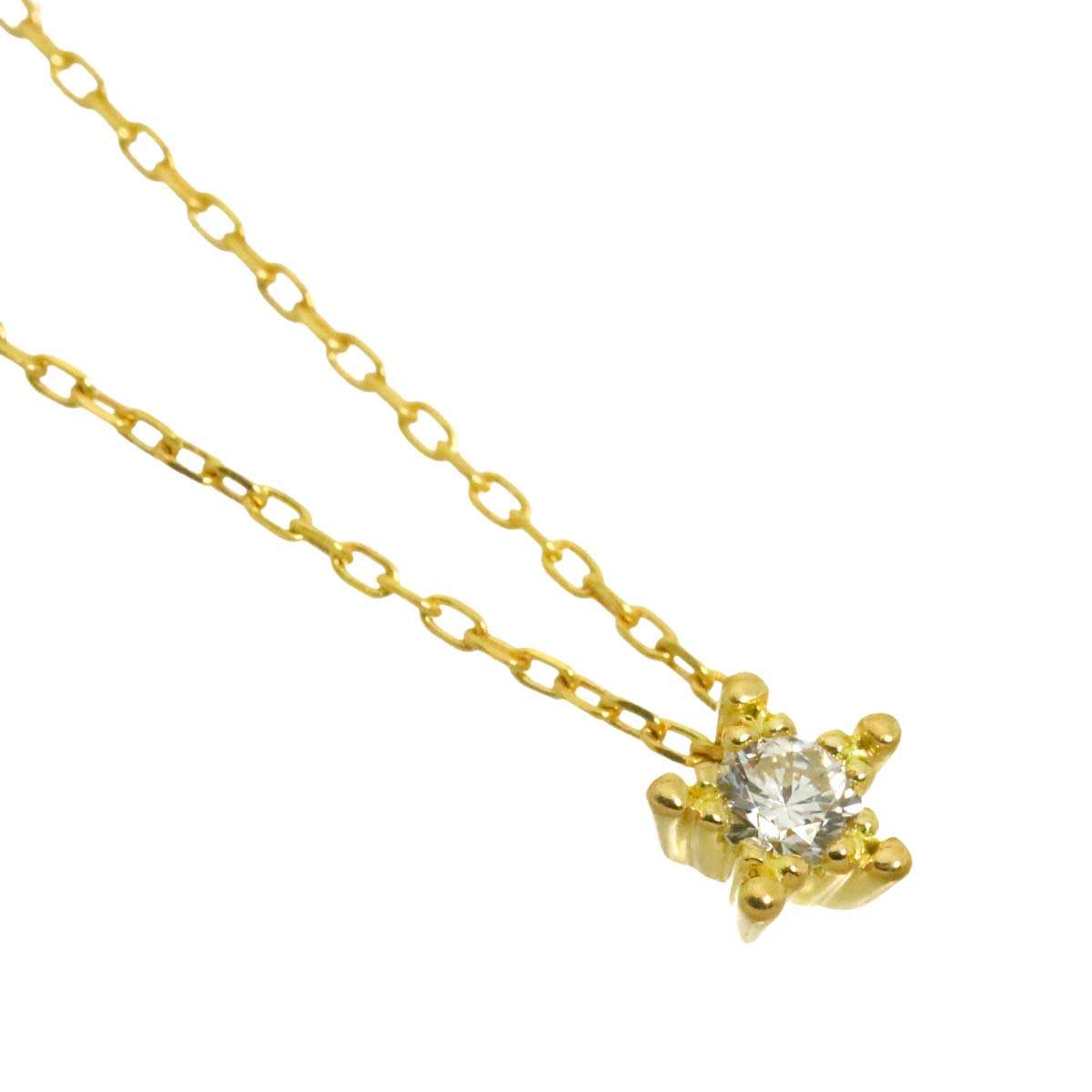 Diamond 0.04ct Necklace 18K YG 750