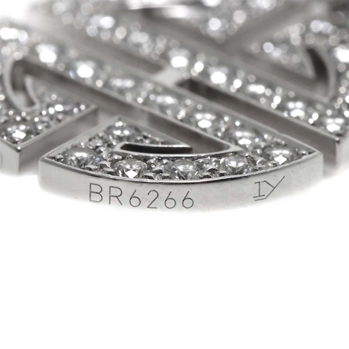 Longevity Diamond Charm Pendant Top 18K White Gold 750