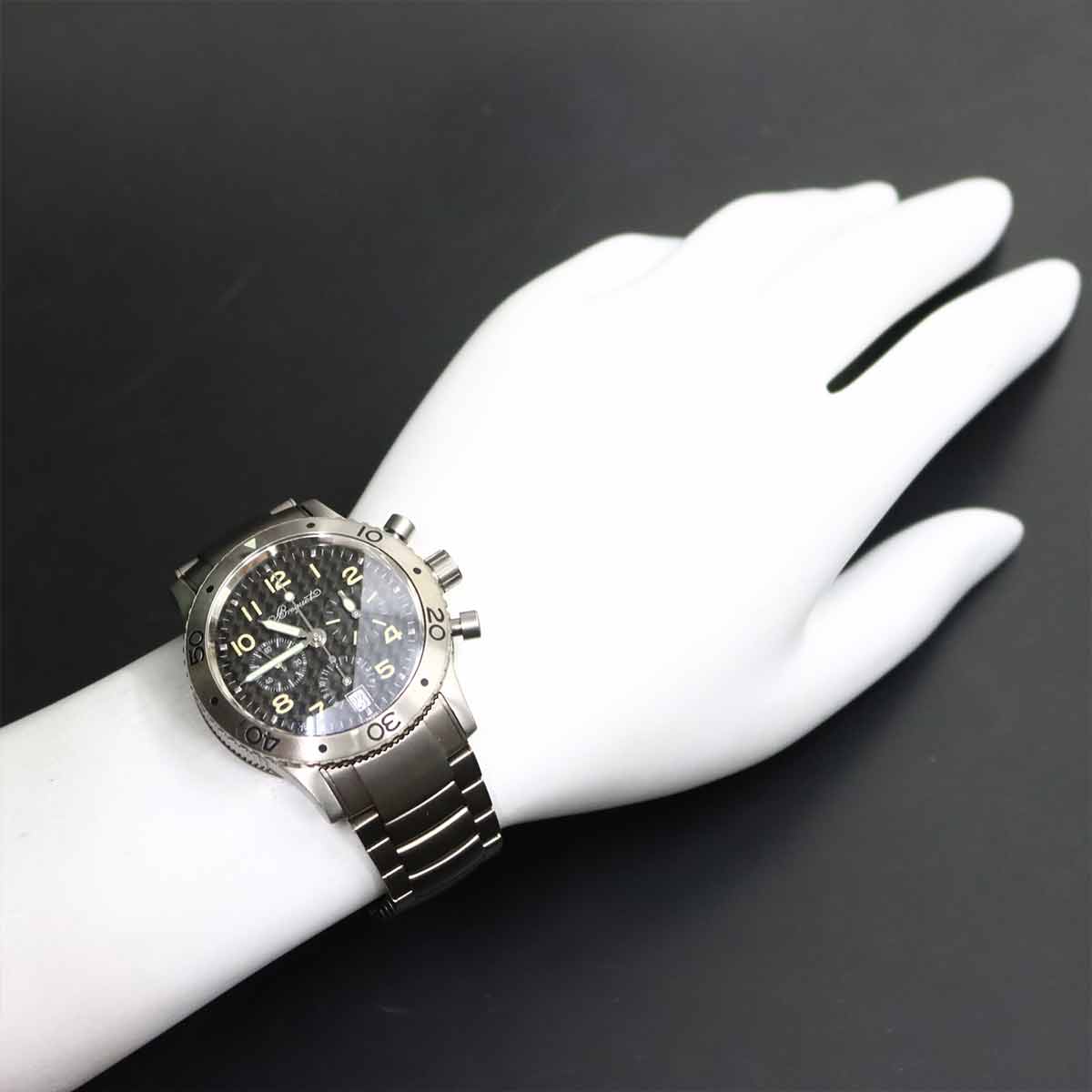 Type XX Trans atlantic 3820 Date Automatic Black Dial Mens