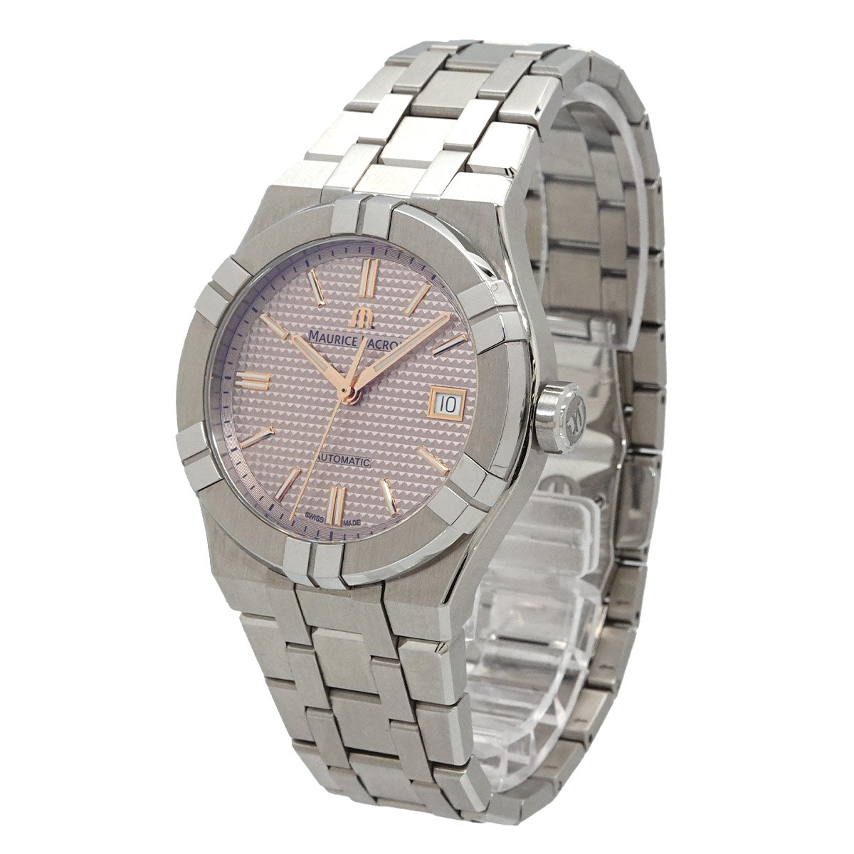 AIKON AI6007 Date Automatic Pink Dial Mens Watch