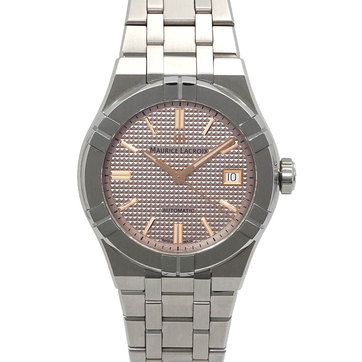 AIKON AI6007 Date Automatic Pink Dial Mens Watch
