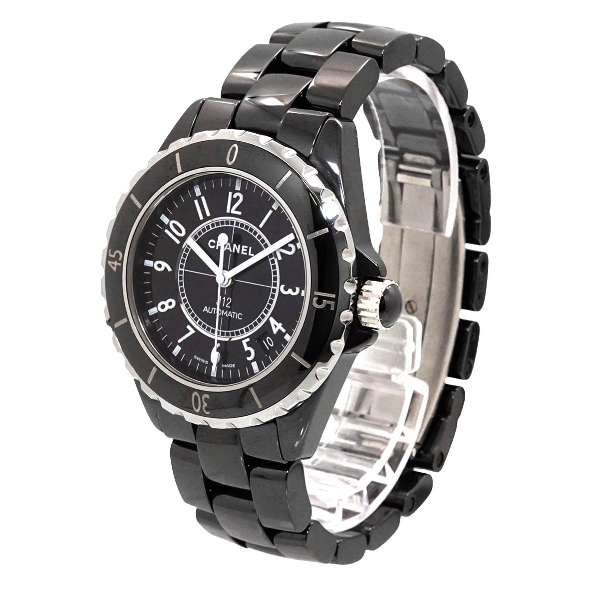 J12 38mm H0685 Ceramic Date Automatic Black Dial Mens Watch