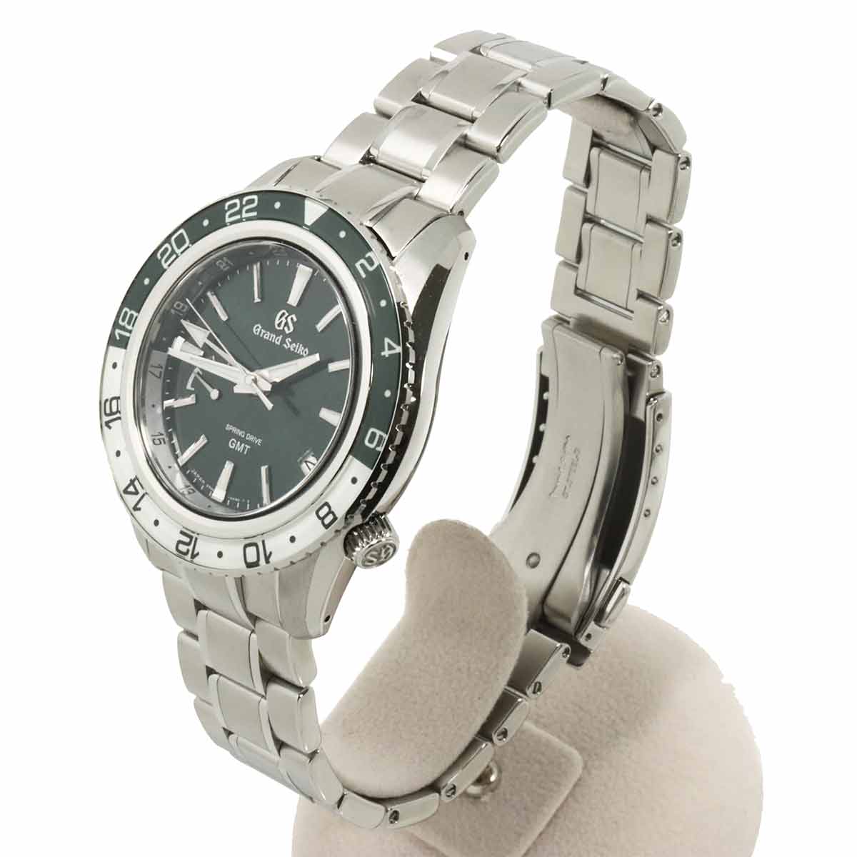 Spring drive SBGE295 Date GMT Green Dial Mens Watch
