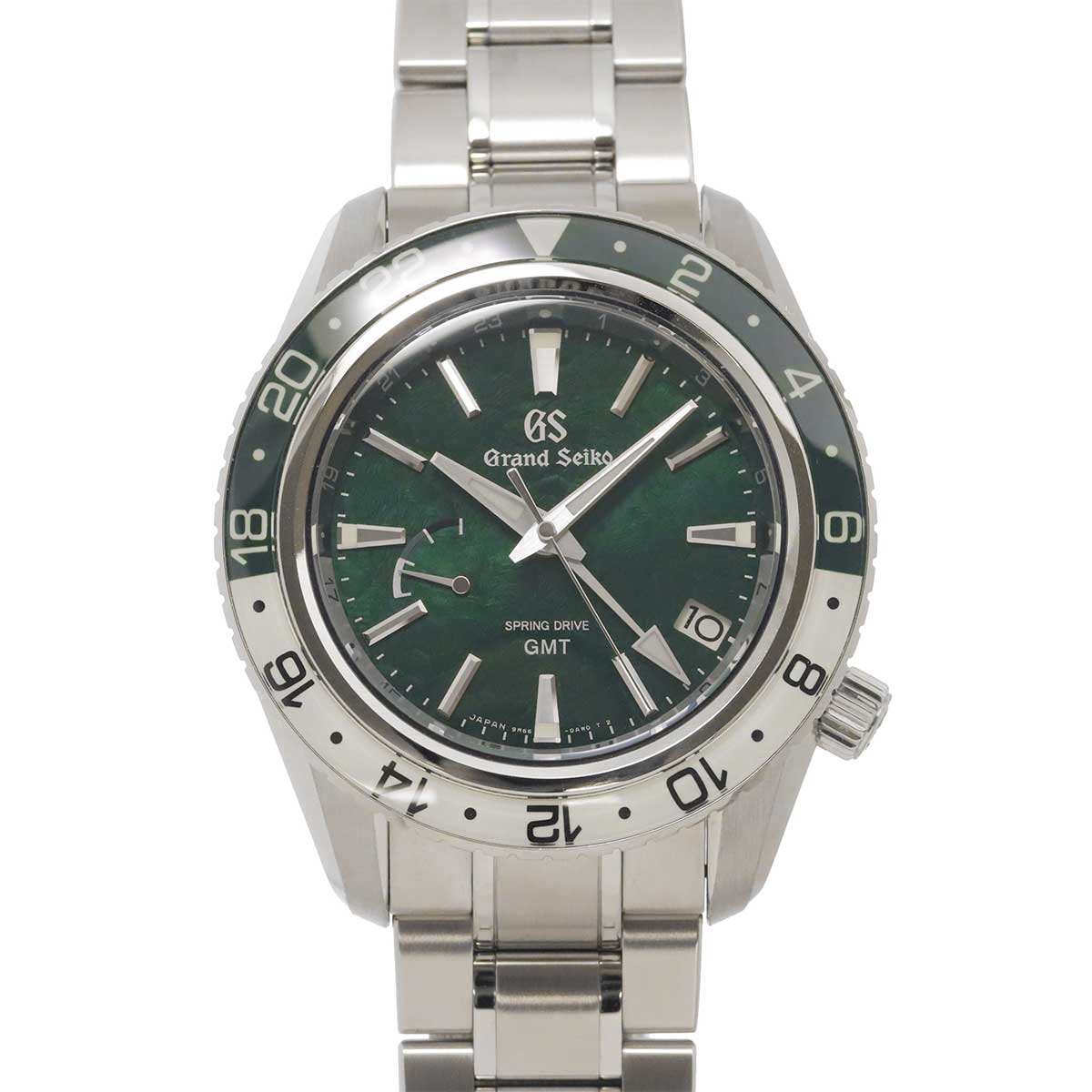 Spring drive SBGE295 Date GMT Green Dial Mens Watch