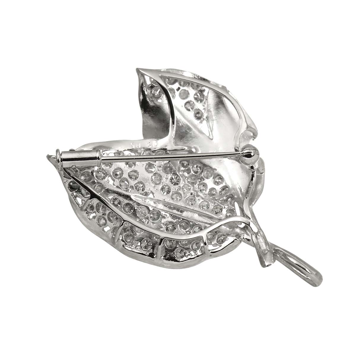 Diamond 2.05ct Brooch Pt 585 WG