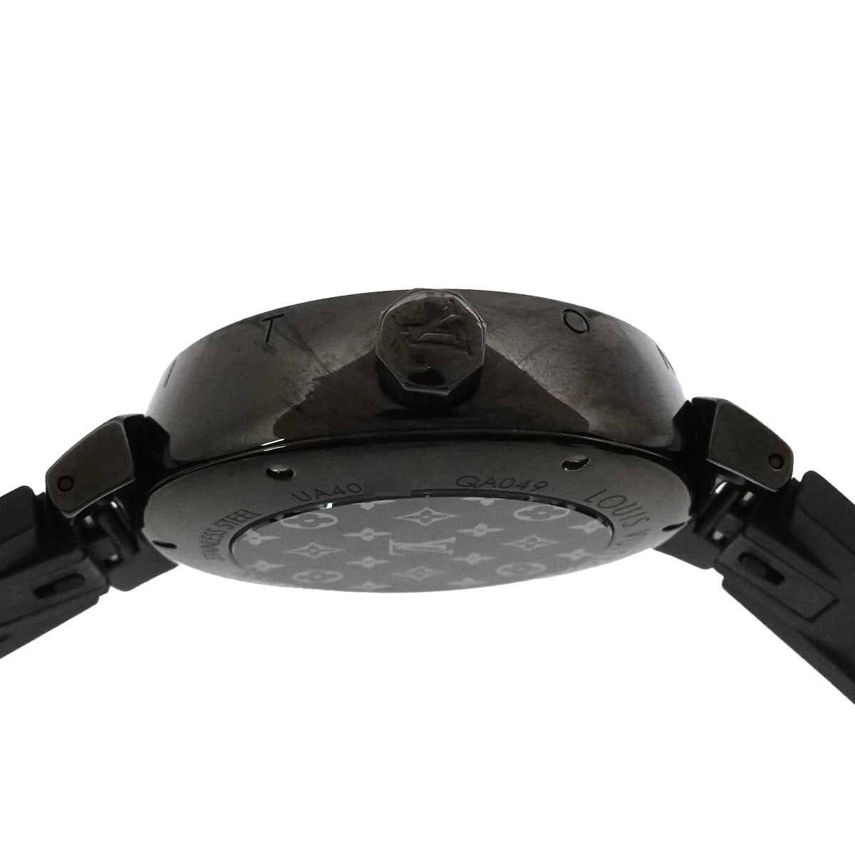 Tambour All Black GM QA049 Diamond Date Black Dial Mens