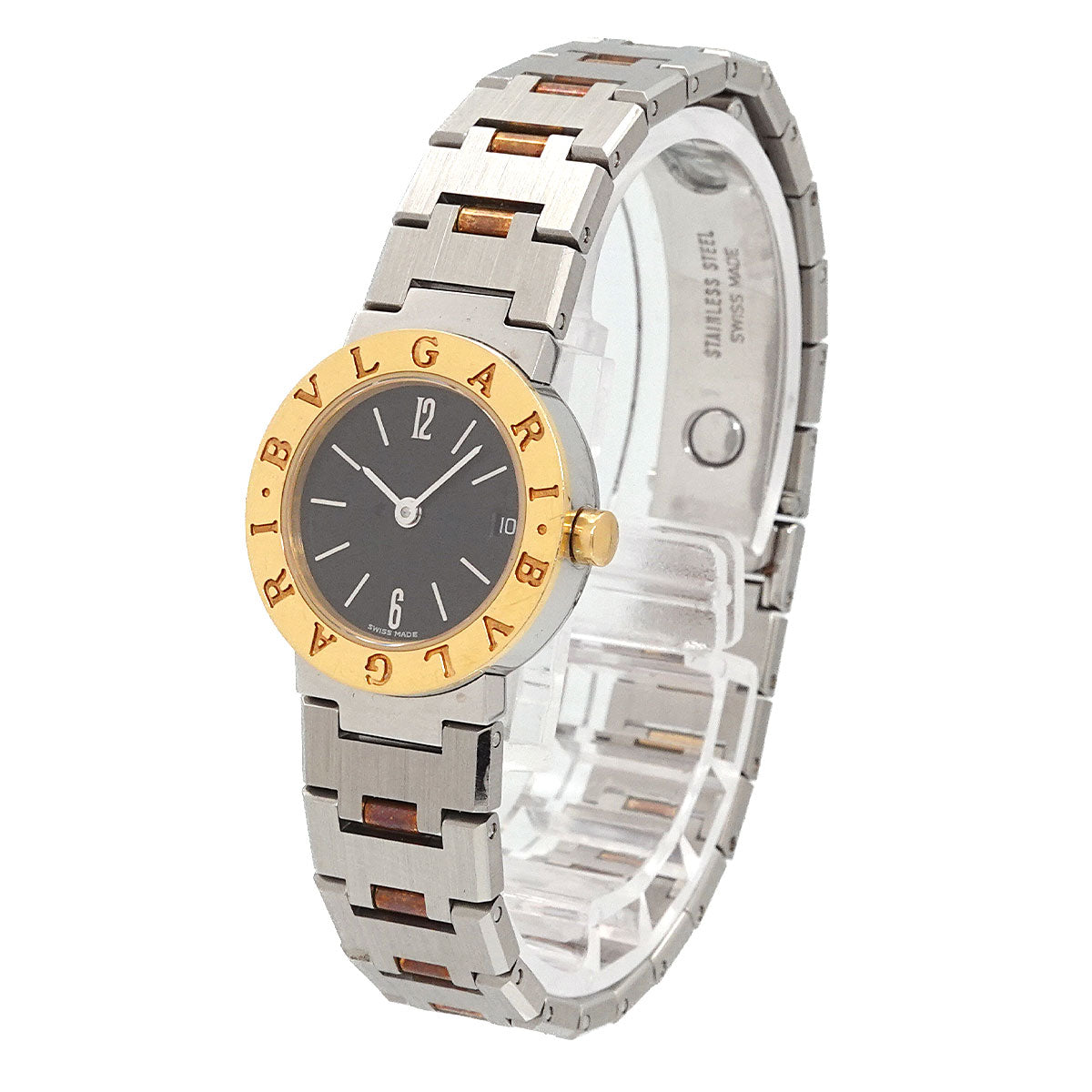 BVLGARIBVLGARI Two Tones BB23SGD YG Black Dial Ladies
