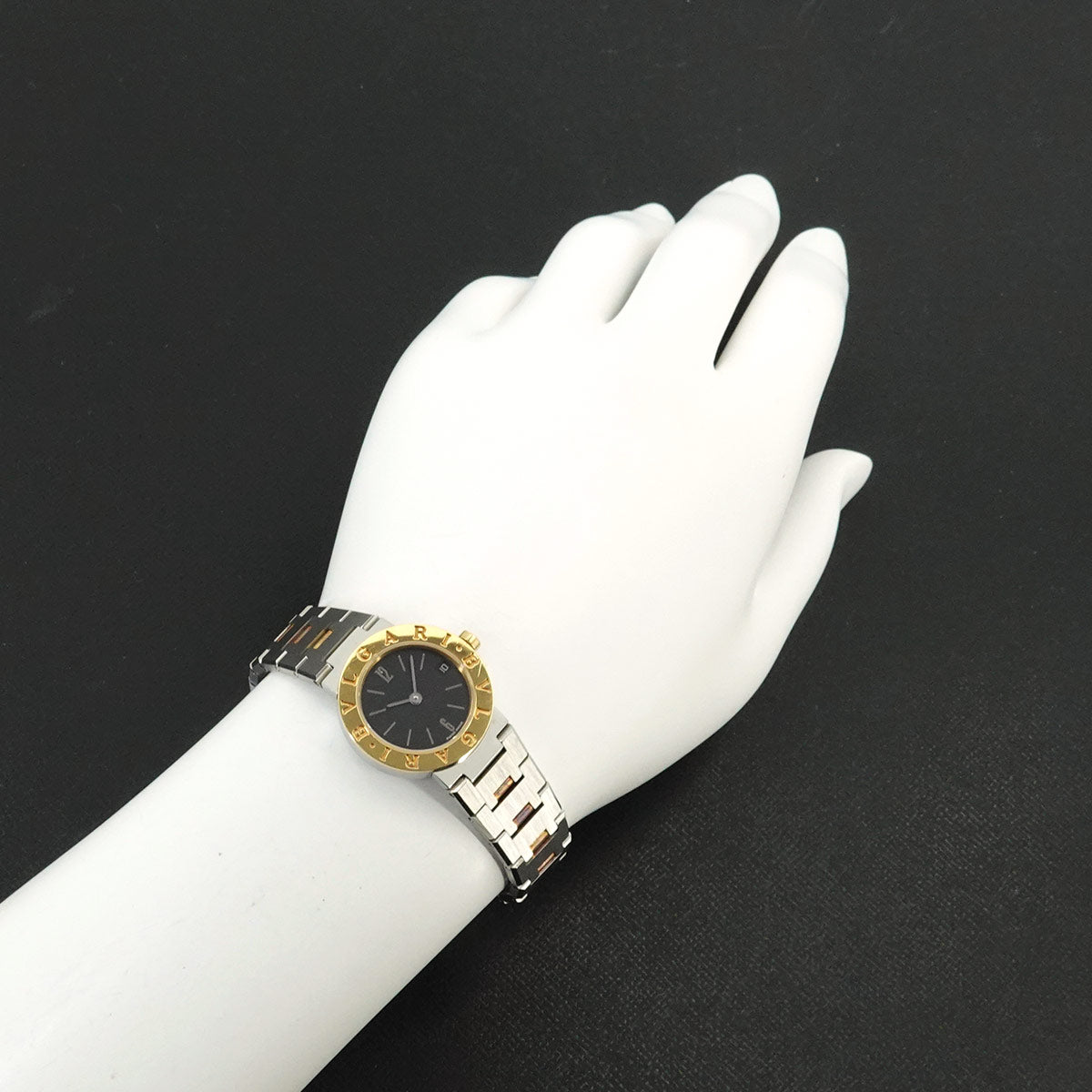 BVLGARIBVLGARI Two Tones BB23SGD YG Black Dial Ladies