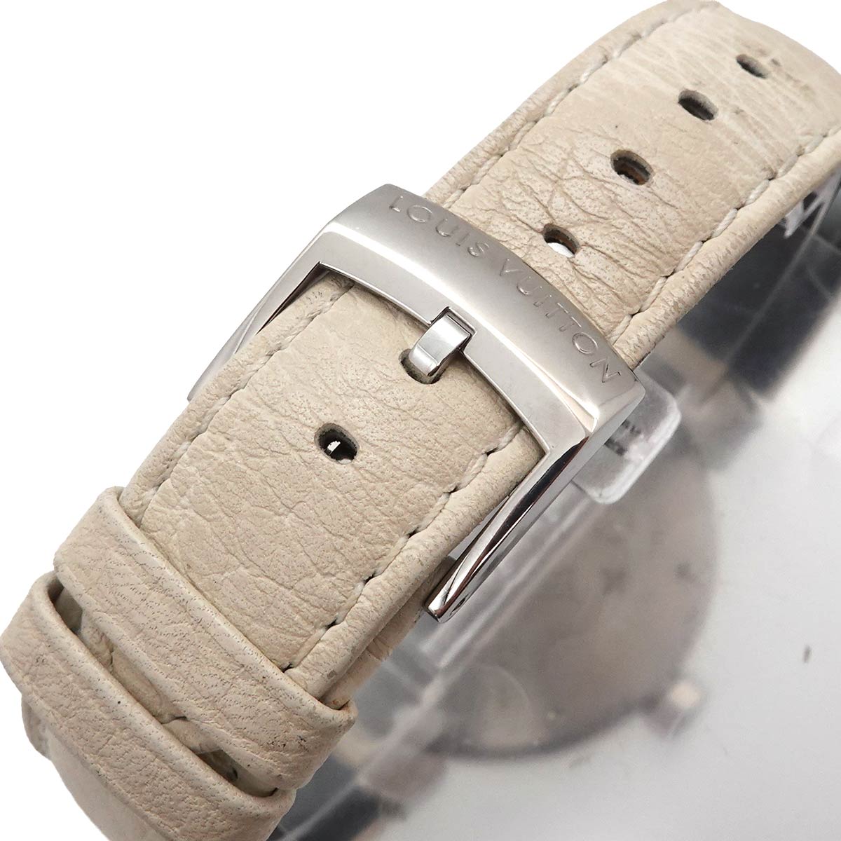 Tambour Q13MT Diamond Quartz White Shell Dial Ladies