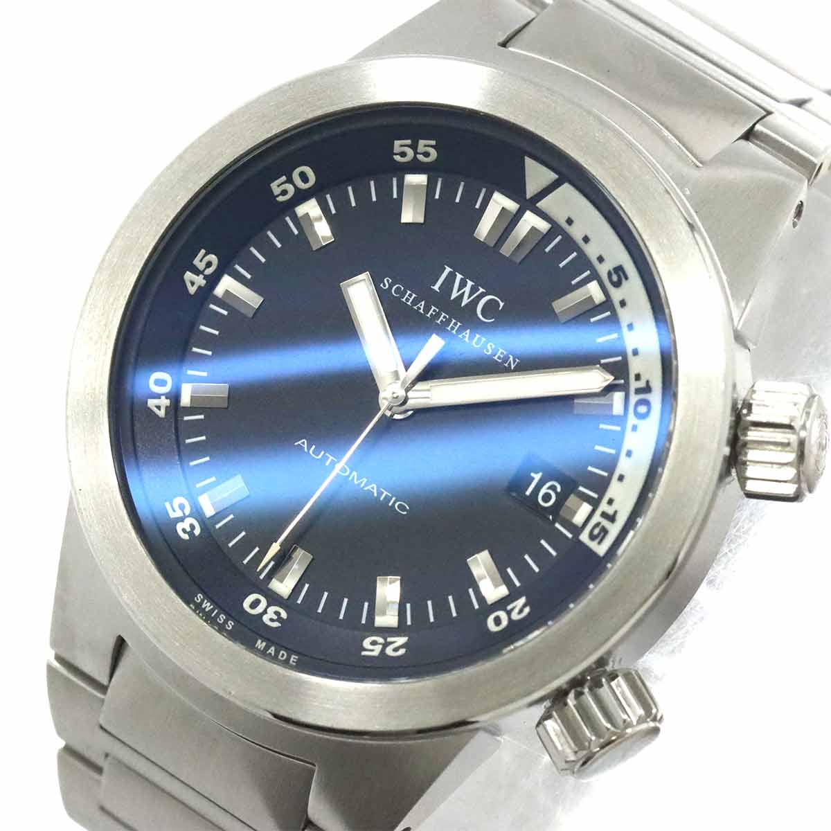 Aqua Timer IW354805 Black Dial Automatic Mens Wrist Watch