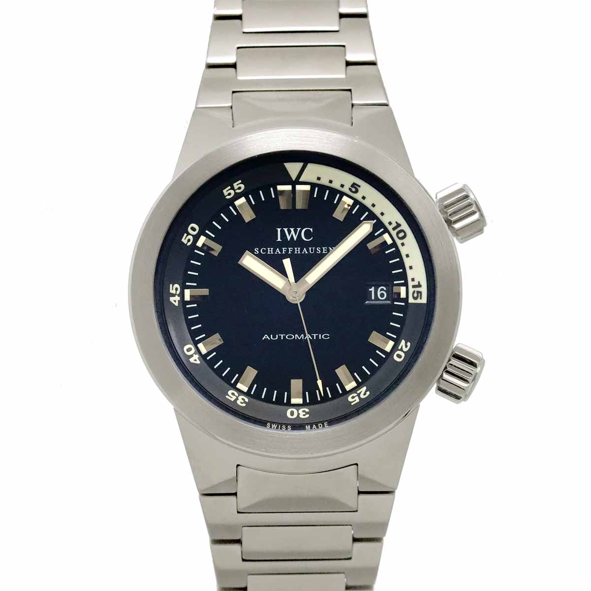 Aqua Timer IW354805 Black Dial Automatic Mens Wrist Watch