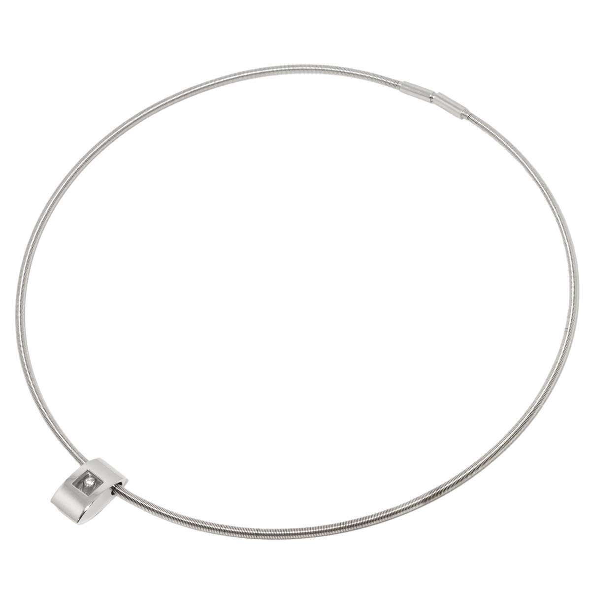 Happy Diamond Necklace 18K White Gold 750