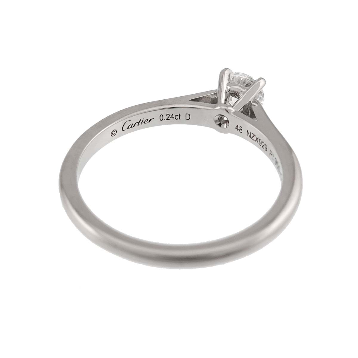 Diamond 0.24ct D/VVS2/3EX Ring Platinum size48 4.5(US)