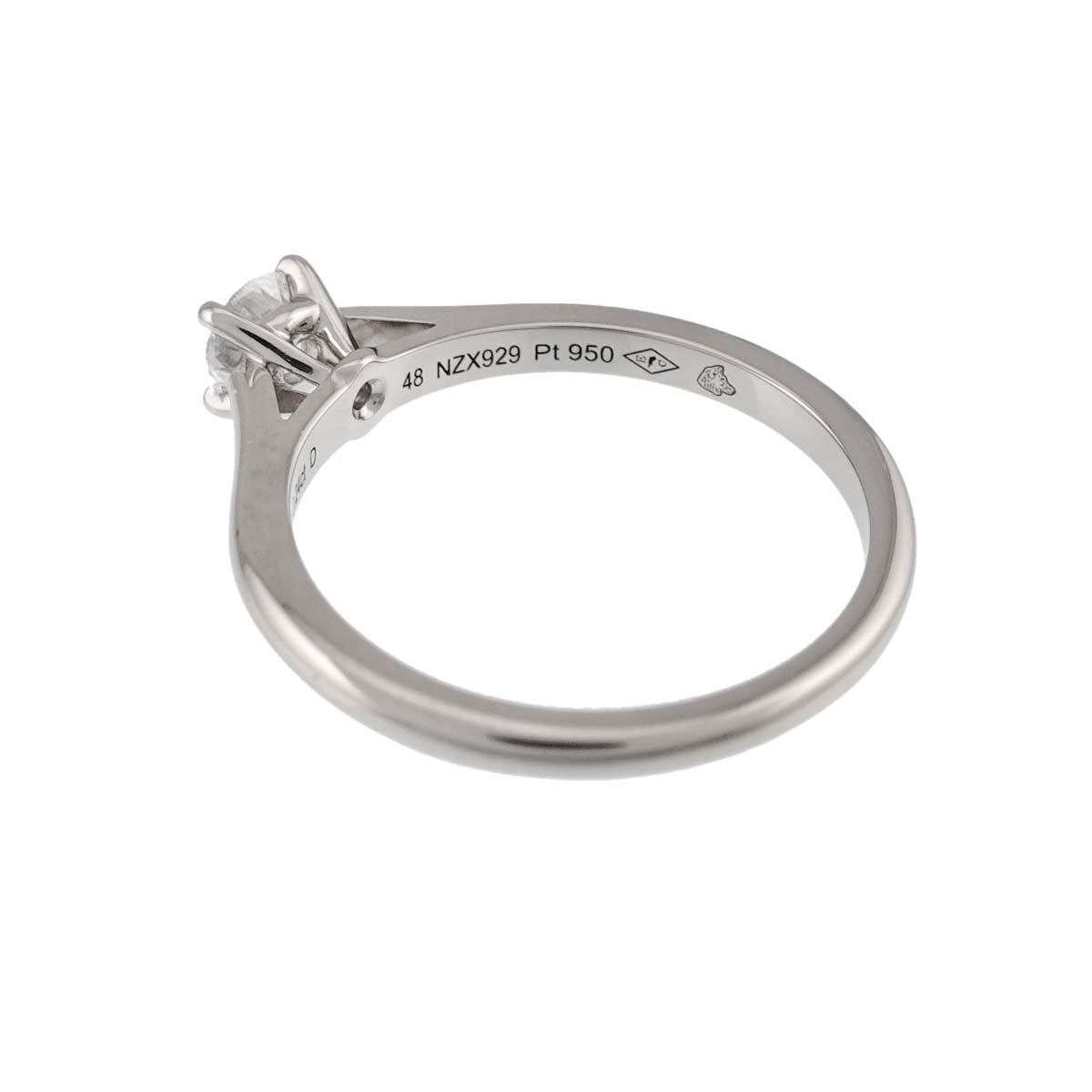Diamond 0.24ct D/VVS2/3EX Ring Platinum size48 4.5(US)