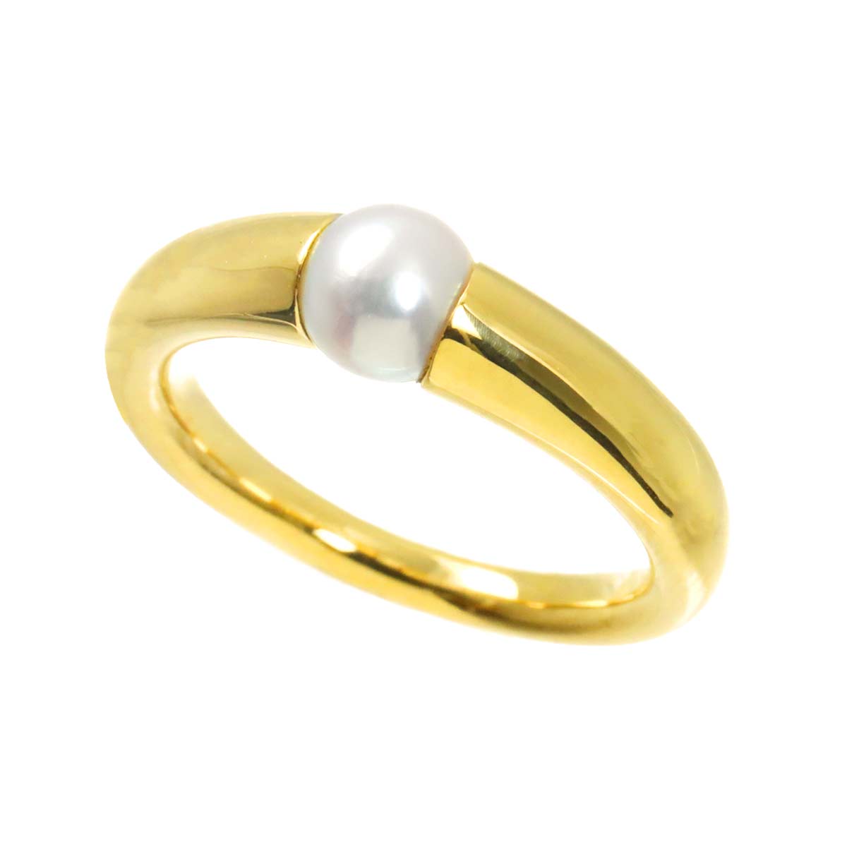Akoya Pearl 5.6mm Ring 18K YG 750 Size5.75-6(US)