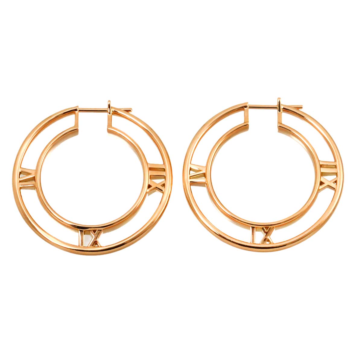 Atlas Medallion Earrings Pierced 18K Pink Gold 750