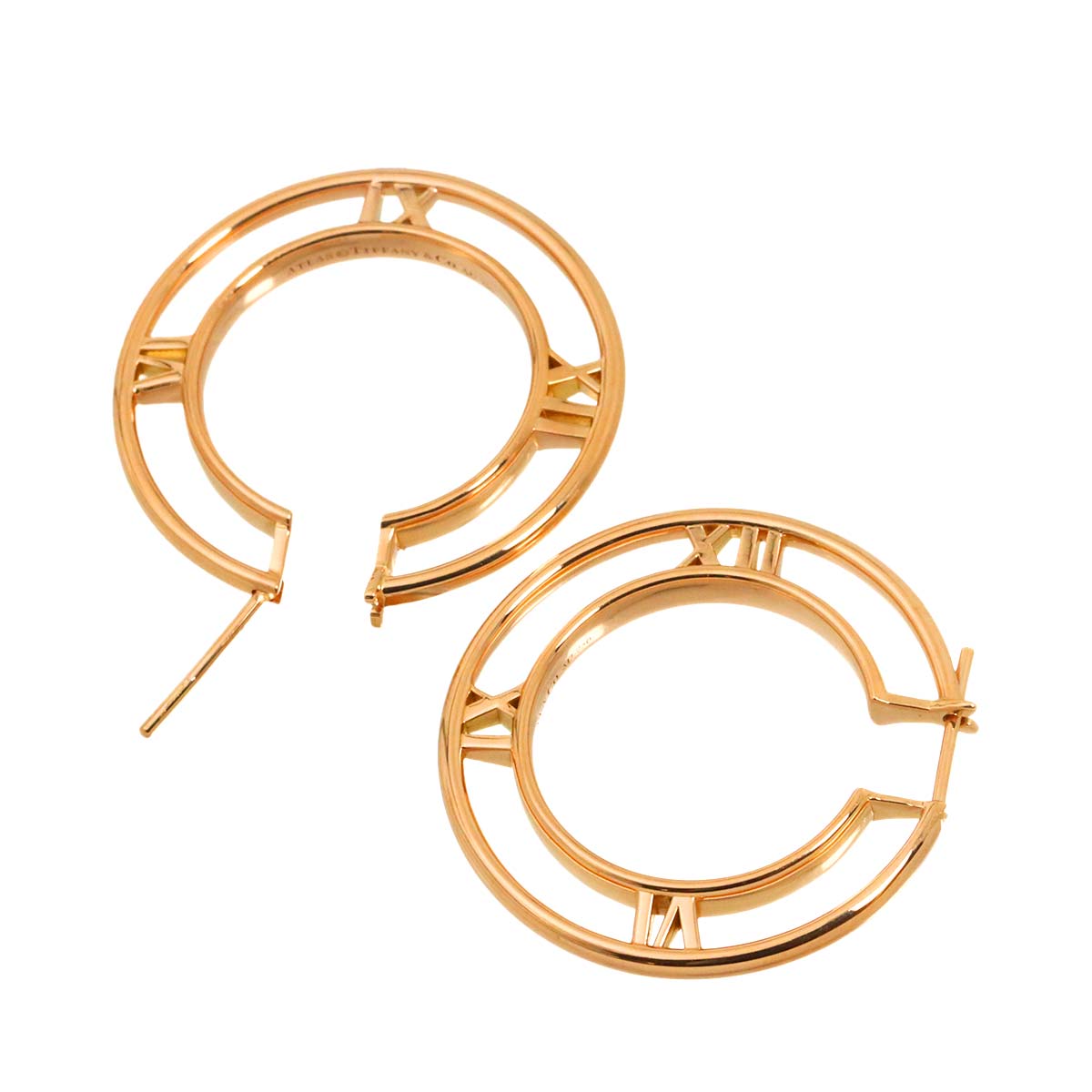 Atlas Medallion Earrings Pierced 18K Pink Gold 750
