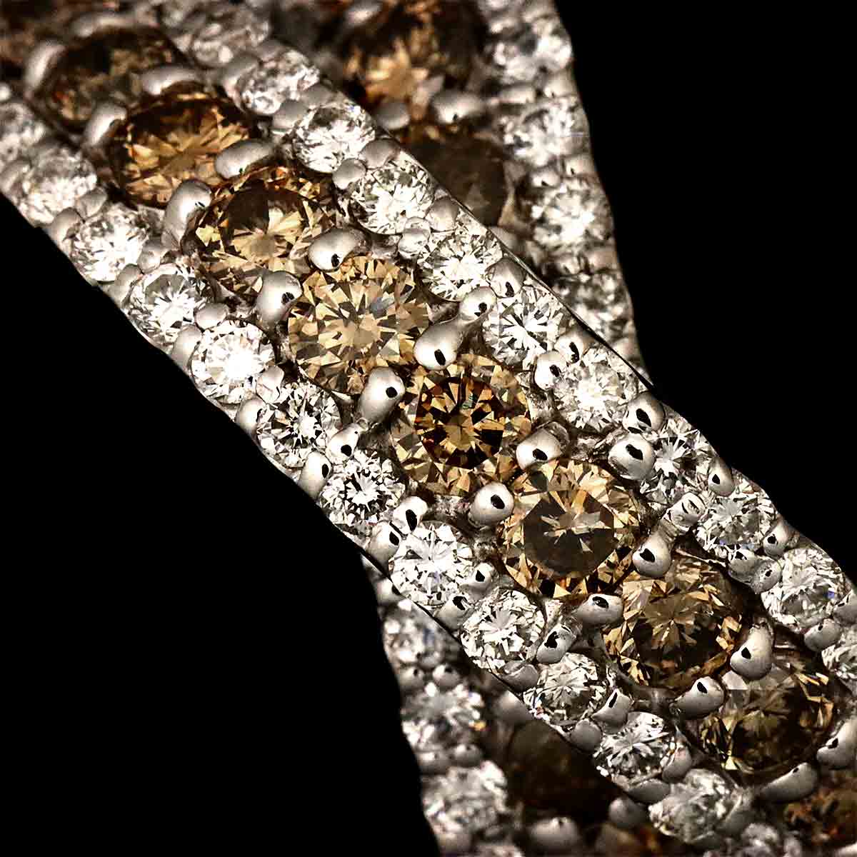 Diamond 1.73ct/1.03ct Ring 18K WG 750 Size6.25-6.5(US)