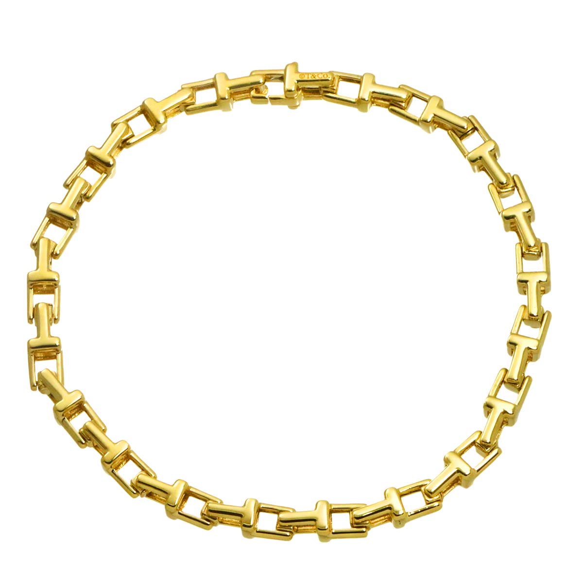 T Narrow Bracelet 18K Yellow Gold 750