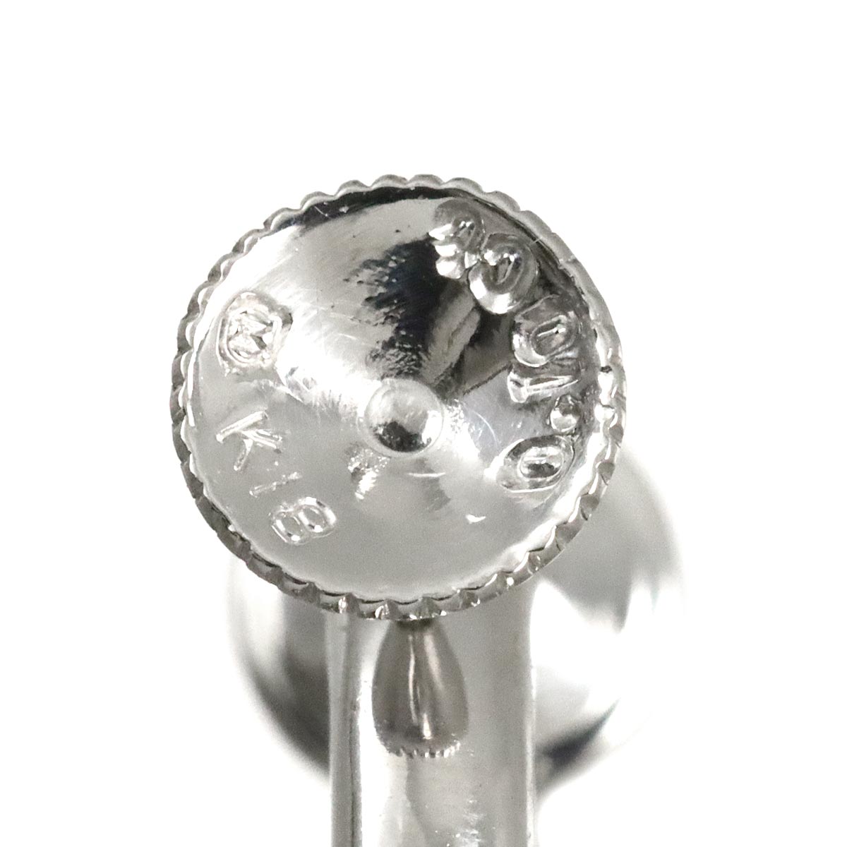 South Sea Pearl 9.1mm Diamond Earrings Clip on 18K WG 750