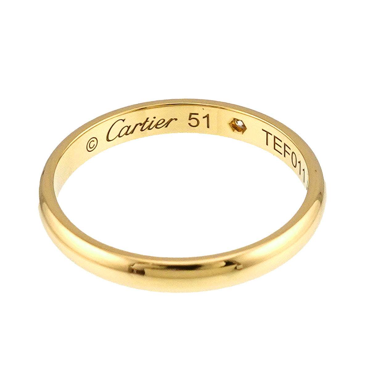 1895 Classic Band Diamond Ring 18K 750 size51 5.5-5.75(US)