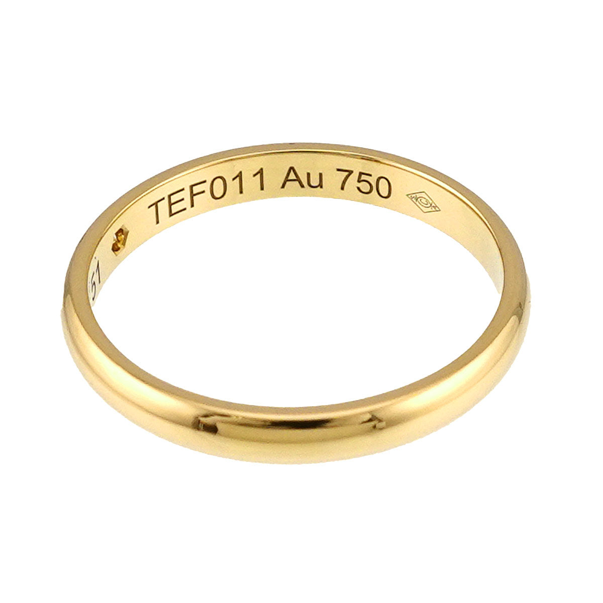 1895 Classic Band Diamond Ring 18K 750 size51 5.5-5.75(US)