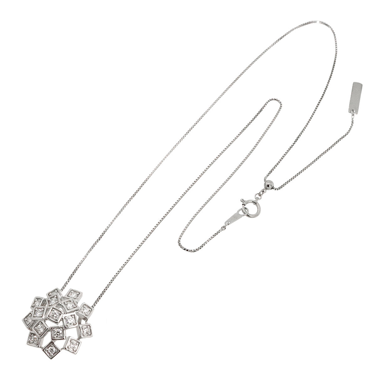 Diamond 0.43ct Necklace 18K White Gold 750
