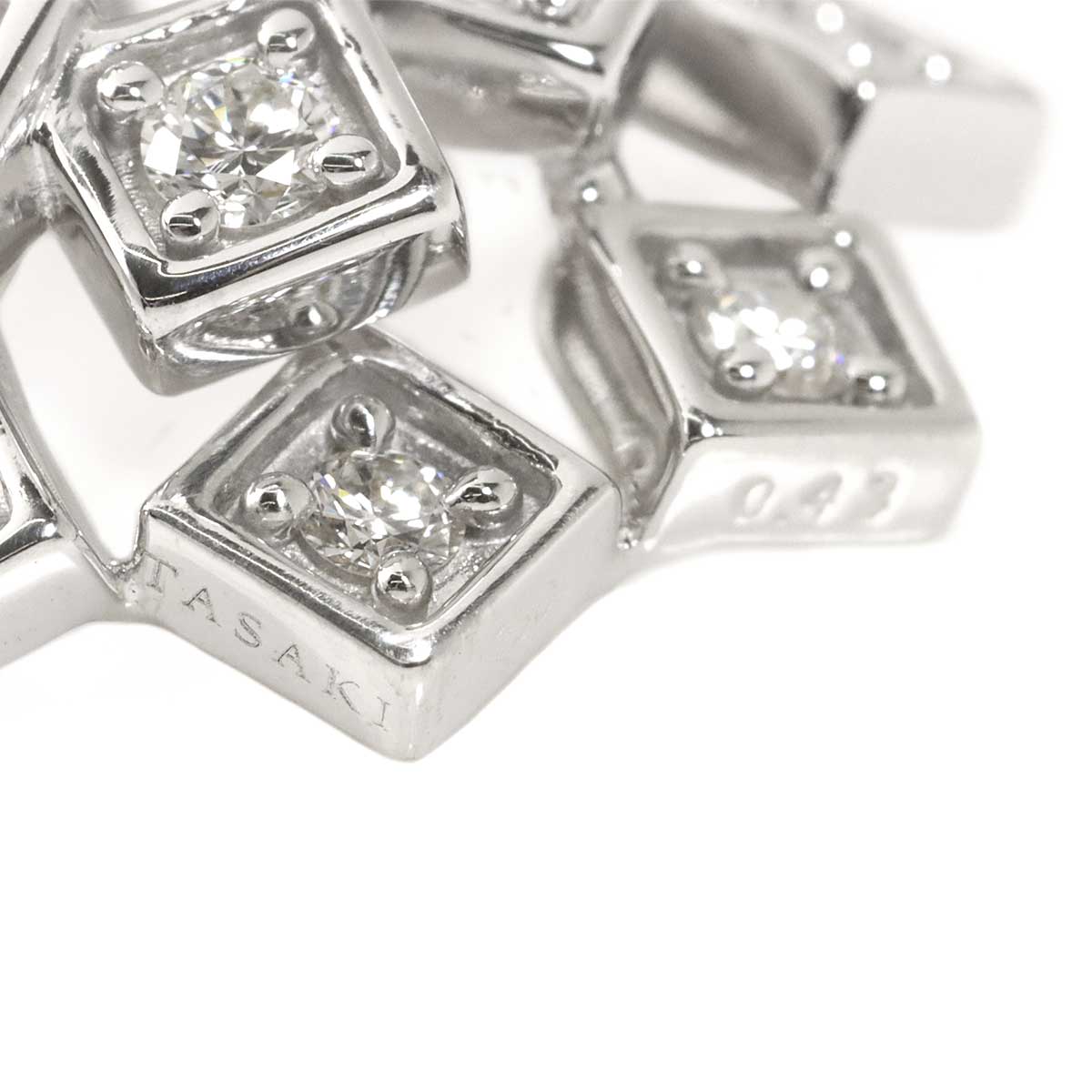 Diamond 0.43ct Necklace 18K White Gold 750