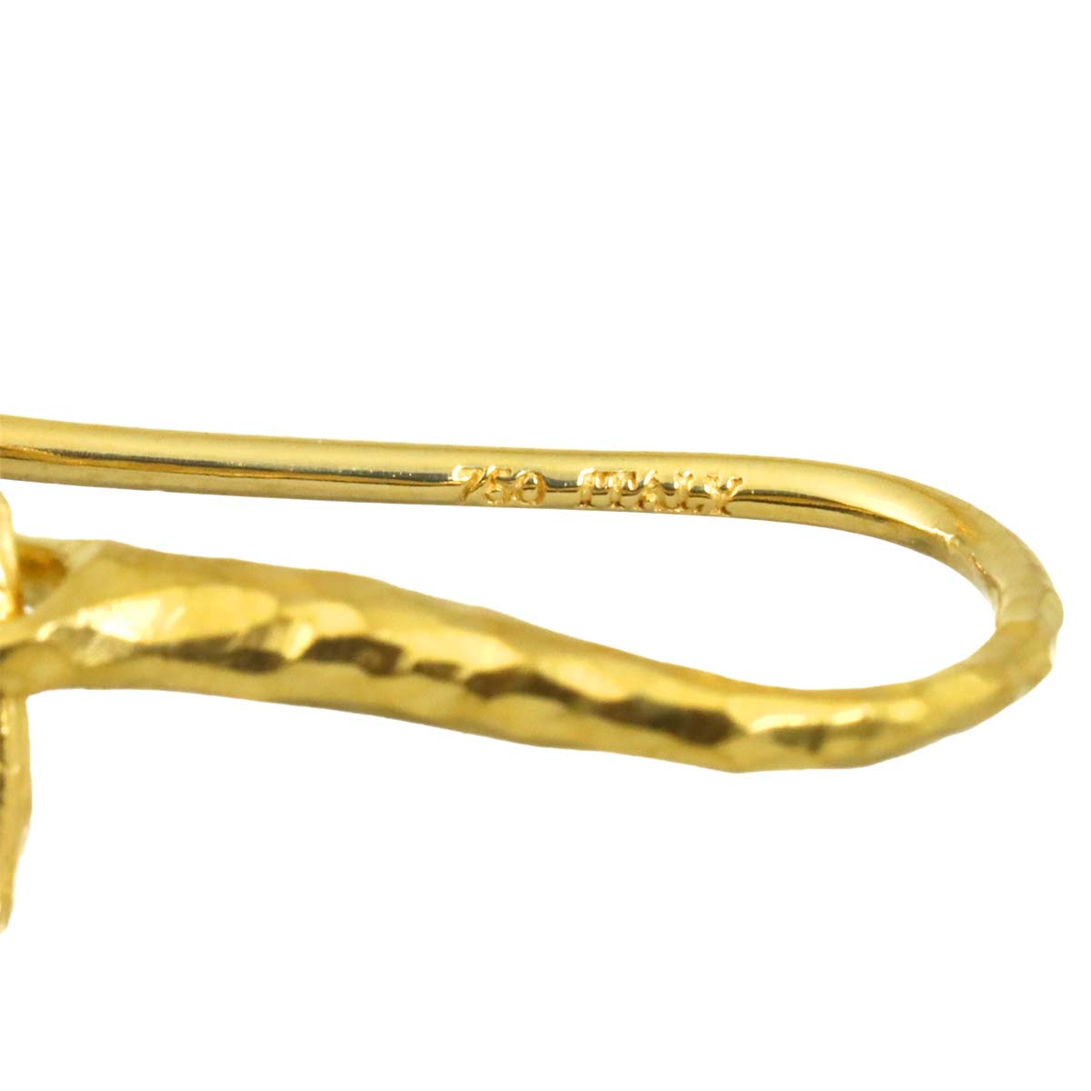 Hook Earrings Pierced 18K Yellow Gold 750