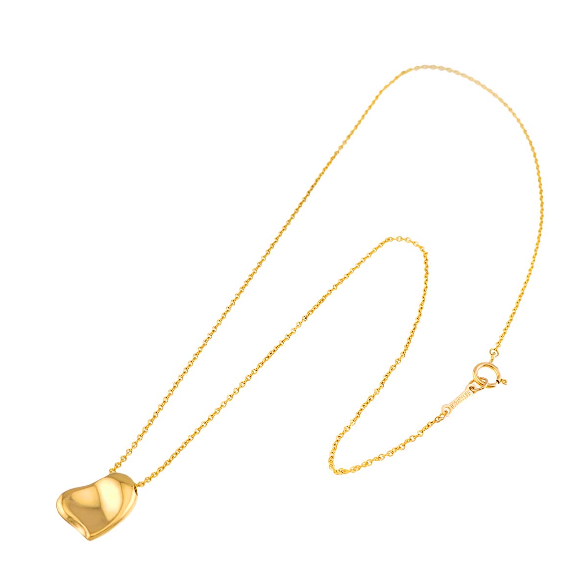 Full Heart Necklace 18K Yellow Gold 750