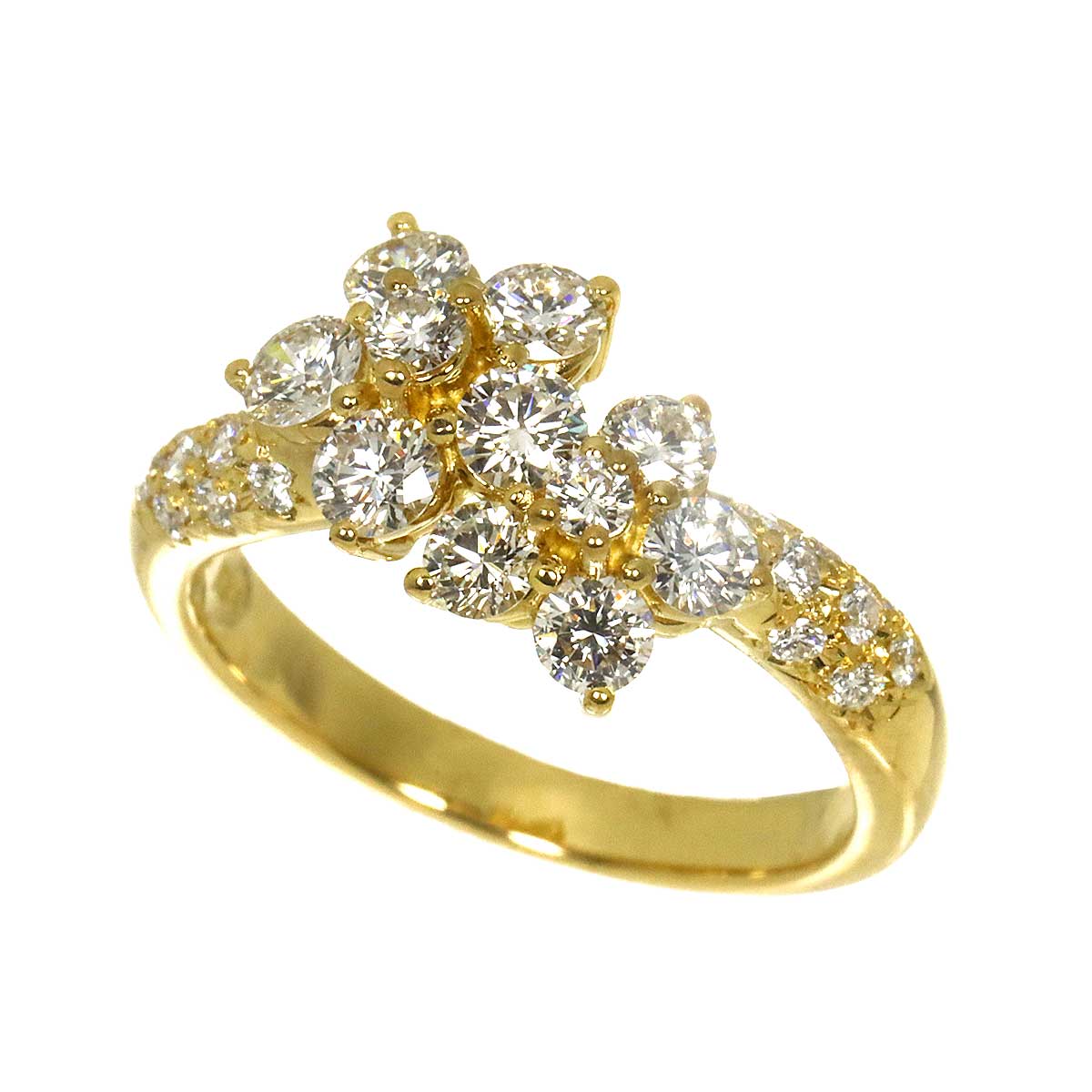 Diamond 1.00ct Ring 18K YG 750 Size5.5-5.75(US)