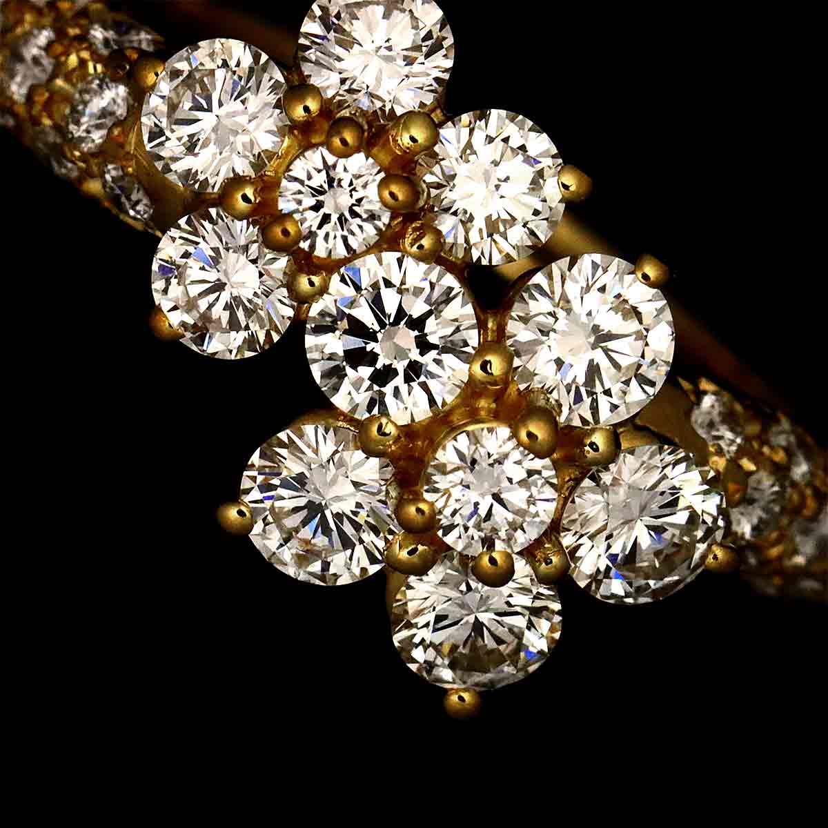 Diamond 1.00ct Ring 18K YG 750 Size5.5-5.75(US)