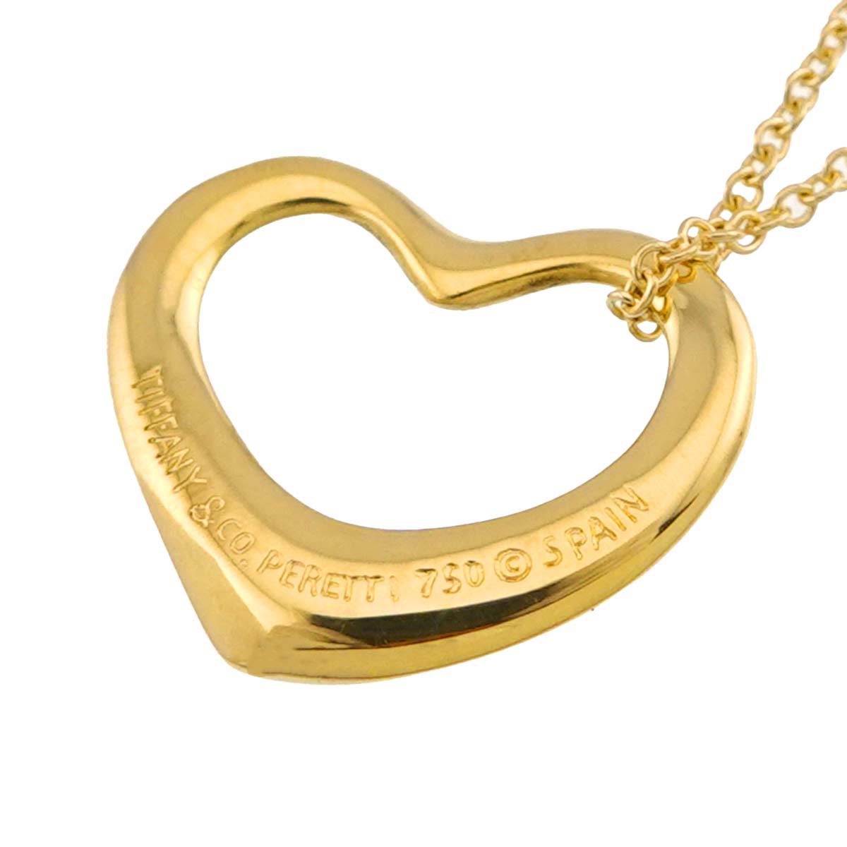 Open Heart Necklace 18K Yellow Gold 750