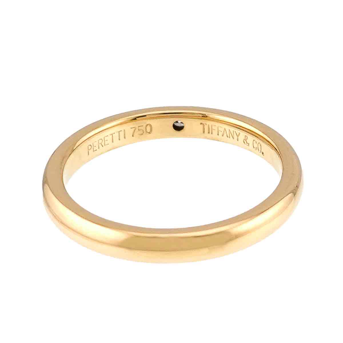 Stacking Diamond 1P Ring 18K Yellow Gold 750 Size6(US)