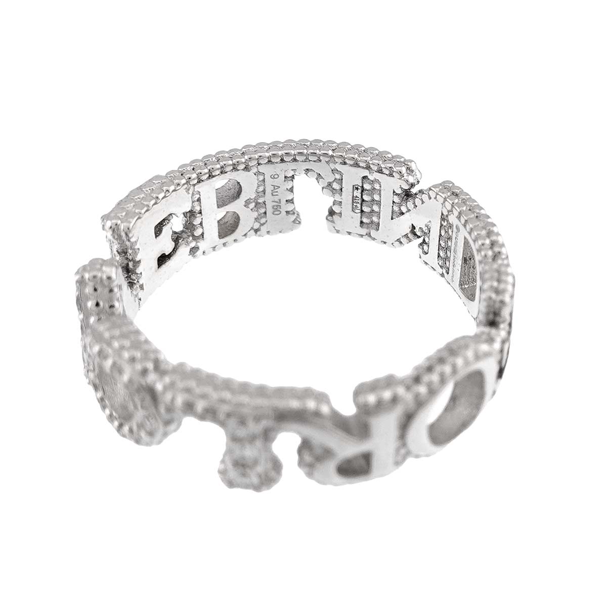 Blind for Love Ring Diamond 18K White Gold 750 Size9 4.5-4.75(US)