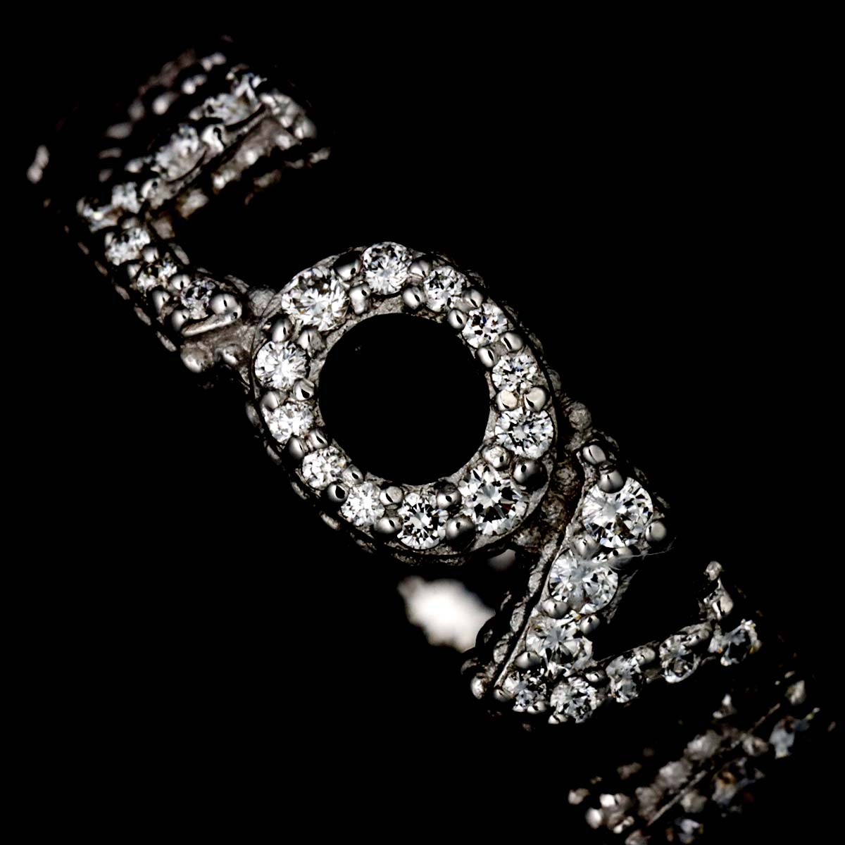 Blind for Love Ring Diamond 18K White Gold 750 Size9 4.5-4.75(US)