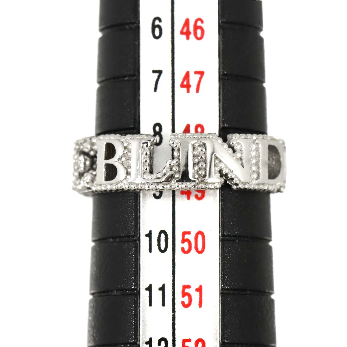 Blind for Love Ring Diamond 18K White Gold 750 Size9 4.5-4.75(US)