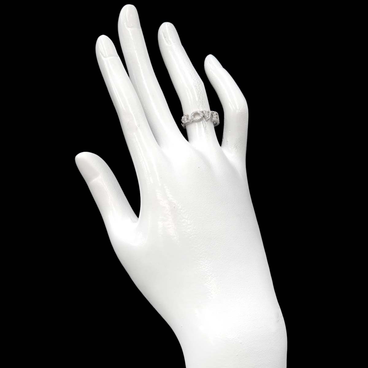 Blind for Love Ring Diamond 18K White Gold 750 Size9 4.5-4.75(US)