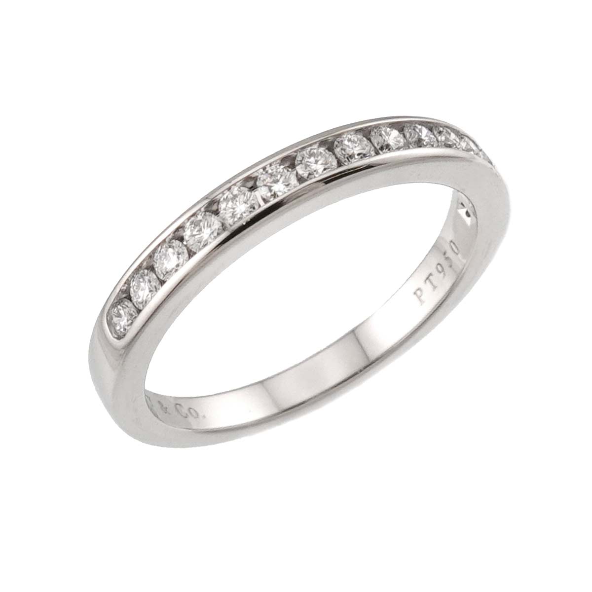 Half Diamond Ring Pt Platinum size5.75-6(US)