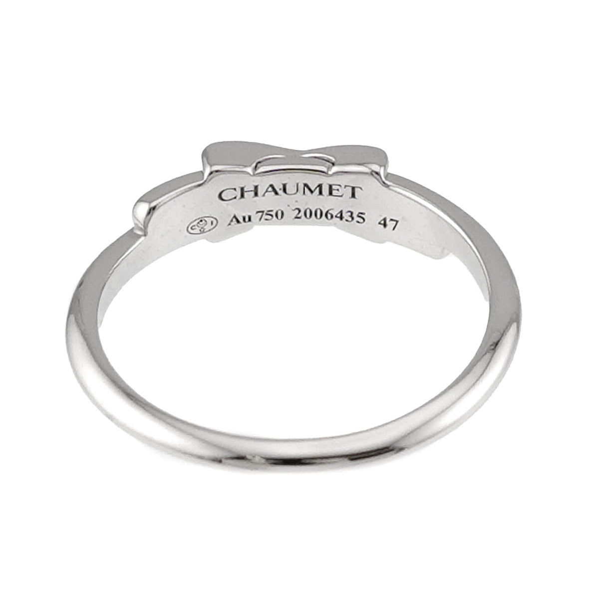 Jeux de Liens Diamond Ring 18K White Gold 750 size47 4(US)